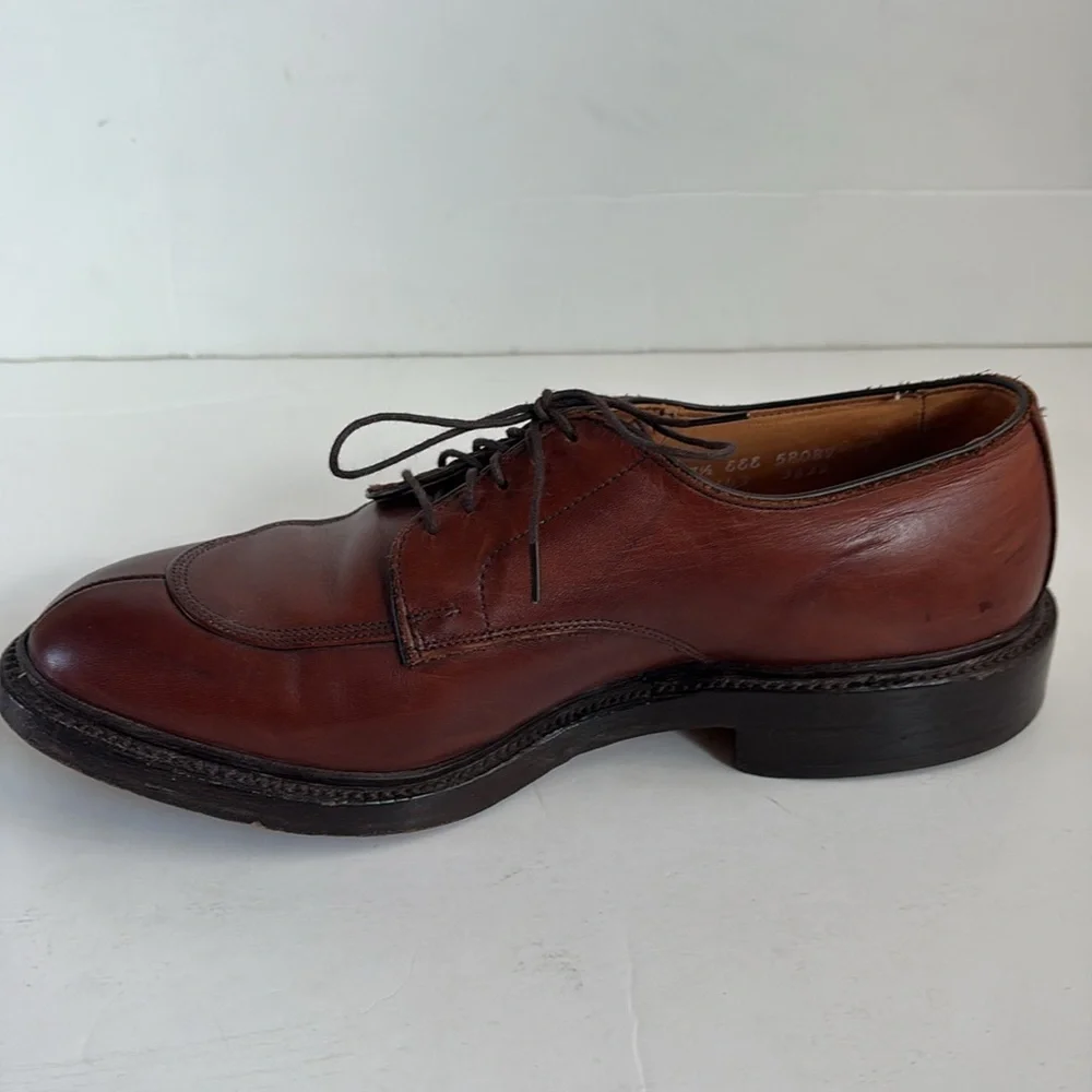 Allen Edmonds brown leather Walton oxford split toe lace men shoe size 7.5